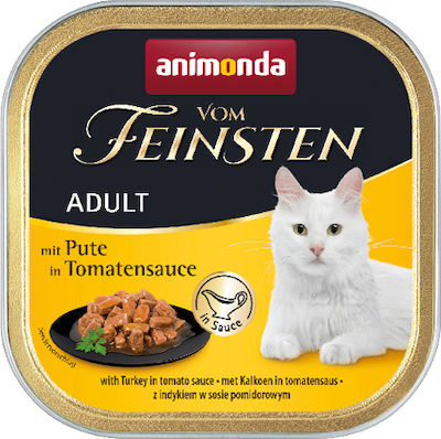 Animonda Vom Feinsten Adult Wet Food for Adult Cats In Tray with Turkey 1pc 100gr