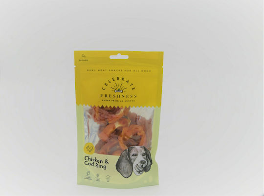 Celebrate Freshness Cod Ring Dog Treat Low Grain with Chicken 100gr 84061