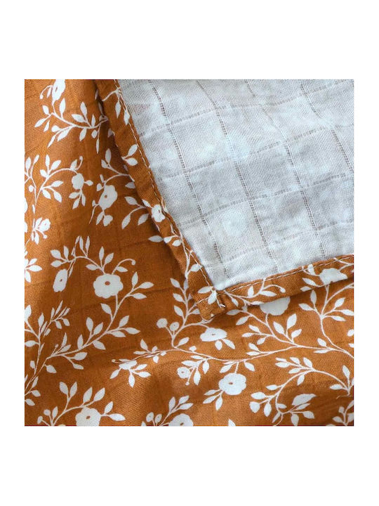 A Little Lovely Company Muslin Swaddle Wraps Beige 60x60cm. 2pcs