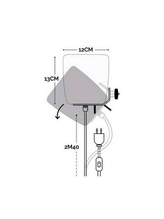 La Case de Cousin Paul Swing Classic Lamp Wall with Socket E14 and Switch Orange 12cm