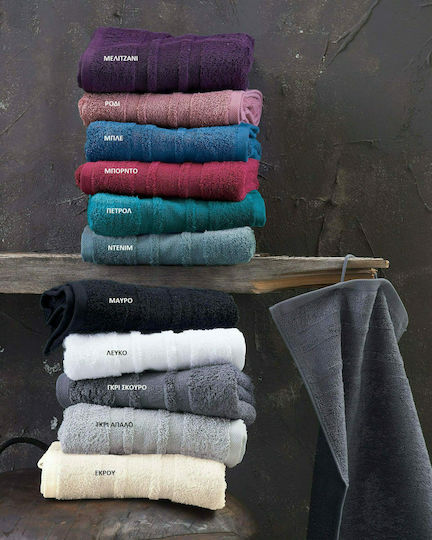 Rythmos Σετ Πετσέτες Μπάνιου 3τμχ Laura 06 Denim Σακούλα Βάρους 500gr/m²