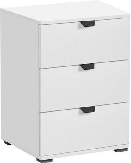 Nachttisch Duero 3F White pit 45x40x63cm