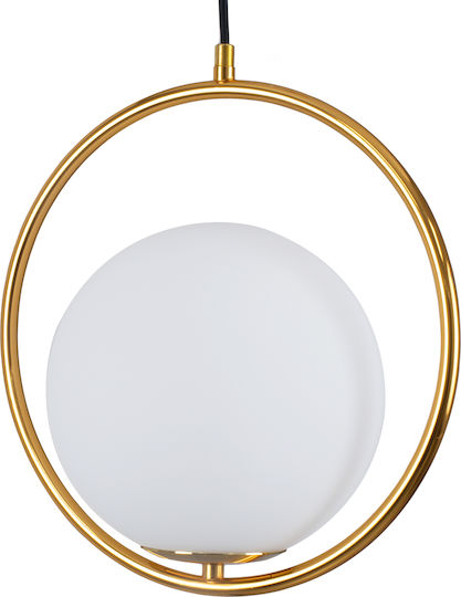 GloboStar Madrid Pendant Light Gold Ball with Socket E27 30x20x30cm
