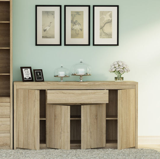 Sideboard Norton Wooden with Drawers Oak 168x40x91.5cm