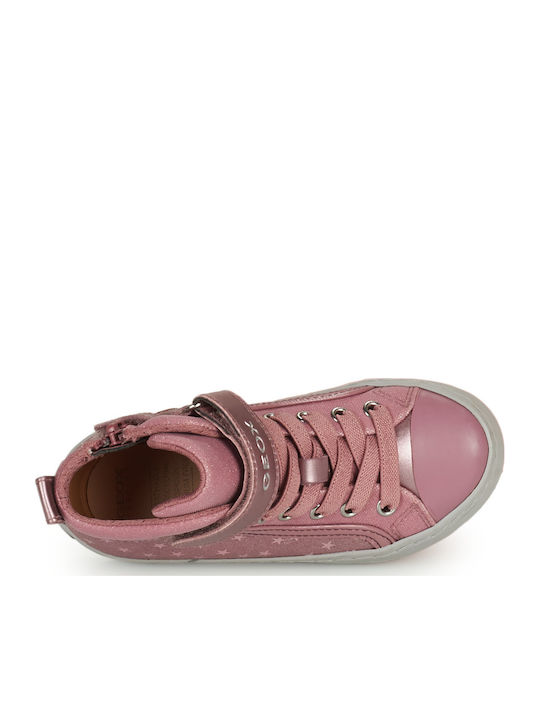 J KALISPERA Anatomic Leather Kids Ankle Boots with Zipper Pink