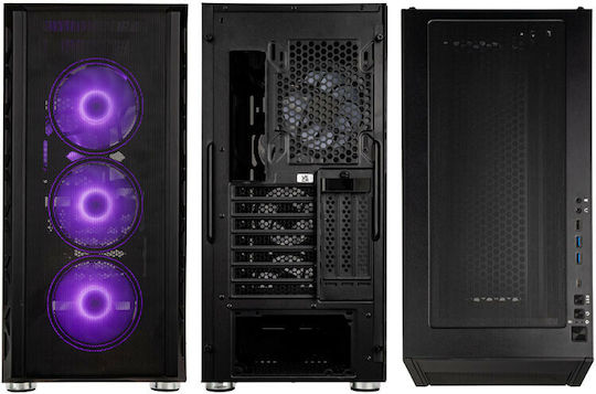 Kolink Citadel Mesh ARGB Gaming Middle Tower Carcasă PC Cu Deschidere Laterală Neagră