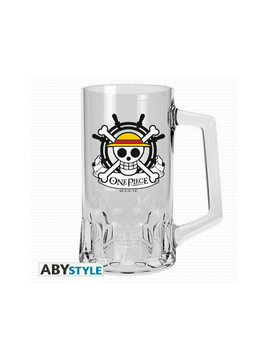 Abysse One Piece - Straw Hat Ποτήρι Μπύρας Γυάλινο Διάφανο 500ml