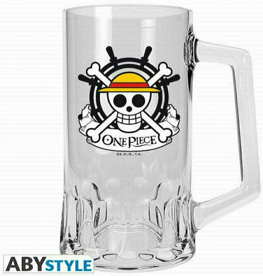 Abysse One Piece - Straw Hat Ποτήρι Μπύρας Γυάλινο Διάφανο 500ml