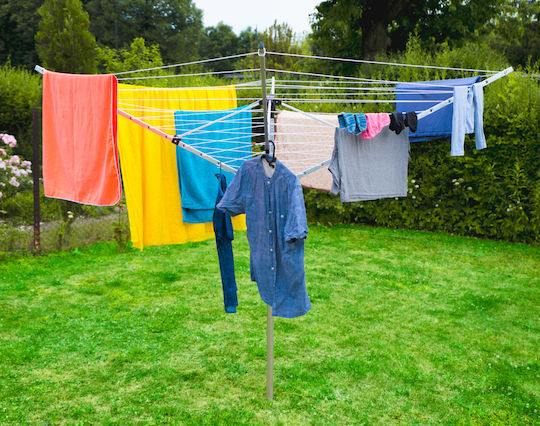 Promis Capri SU200 Folding Floor Clothes Drying Rack for Garden Metallic with 50m Hanging Length
