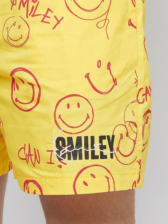 Smiley Αθλητική Ανδρική Βερμούδα Κίτρινη