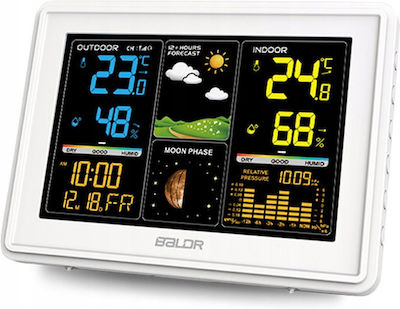 Indoor Thermometer & Hygrometer Tabletop BD-907-WHITE