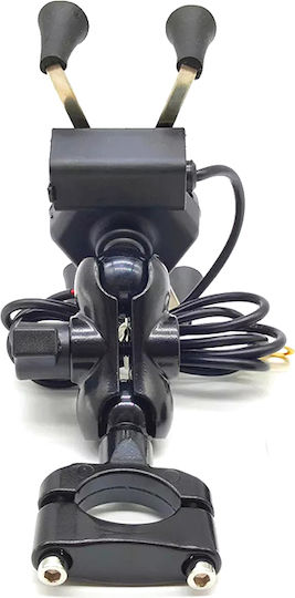 Mount Phone Motorcycle with Adjustable Arm for Steering Wheel and USB charger