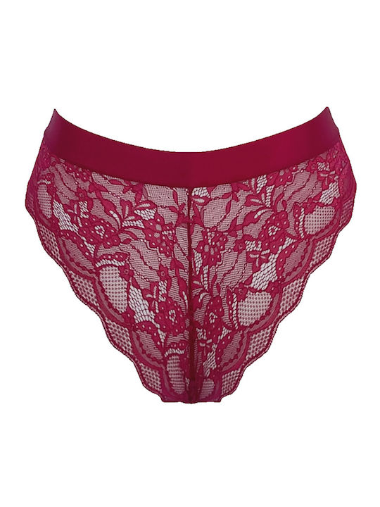 Pixie Intimates Femeie Brazilia cu Dantelă Burgundy