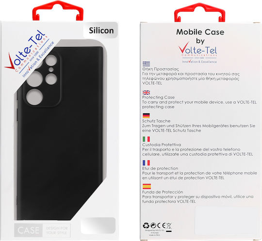 Volte-Tel Umschlag Rückseite Silikon Schwarz (TCL 30/30)