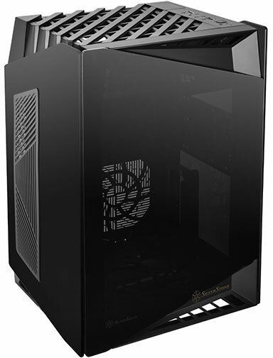 Silverstone LD03-AF Gaming Mini Tower Computer Case with Side Window Black