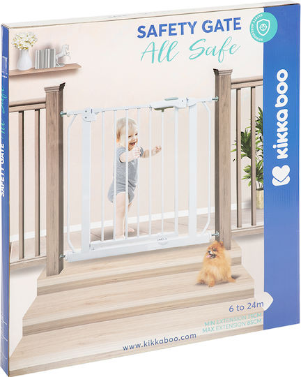 Kikka Boo All Safe Foldable Security Door Simple Placement made of Metal in White Color 85x79cm 1pcs