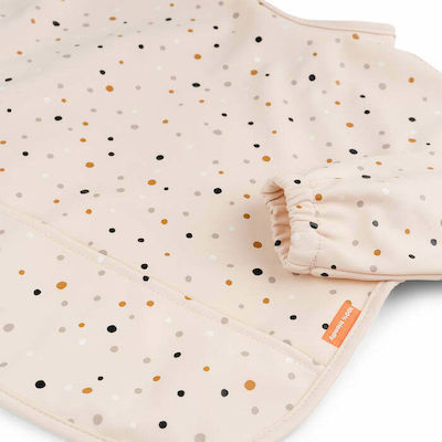 Done by Deer Happy Dots Waterproof Coverall Plastic with Hoop & Loop Fastener & Sleeves Powder