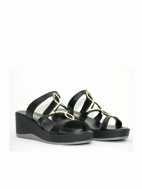 Women's Anteos Sandals 22356 Black Leather