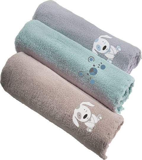 Guy Laroche Κουβέρτα Κούνιας Puppy Fleece Γκρι 100x140εκ.