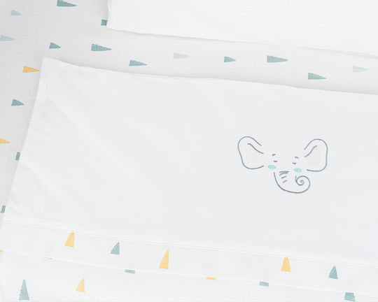 Kikka Boo Set Für Wiege Elephant Time Weiß 5Stück
