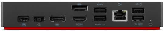 Lenovo ThinkPad Thunderbolt 4 Smart Dock Thunderbolt 4 Docking Station με HDMI/DisplayPort 4K PD Ethernet Μαύρο