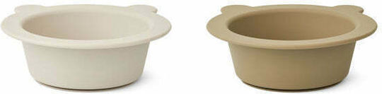 Liewood Silicone Toddler Bowl Peony 2pcs Beige