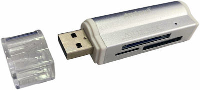 Andowl Cititor de Carduri USB 2.0 pentru /S/D/ /m/i/c/r/o/S/D/ /M/e/m/o/r/y/S/t/i/c/k/ / / / Argint