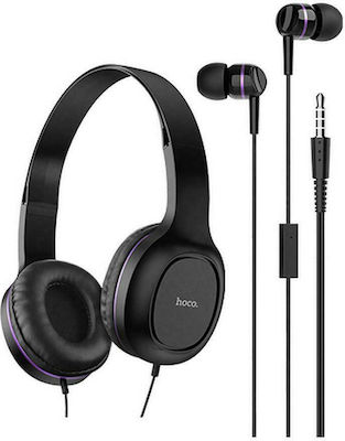 Hoco W24 Enlighten Wired On Ear Headphones Purple HC-W24PU