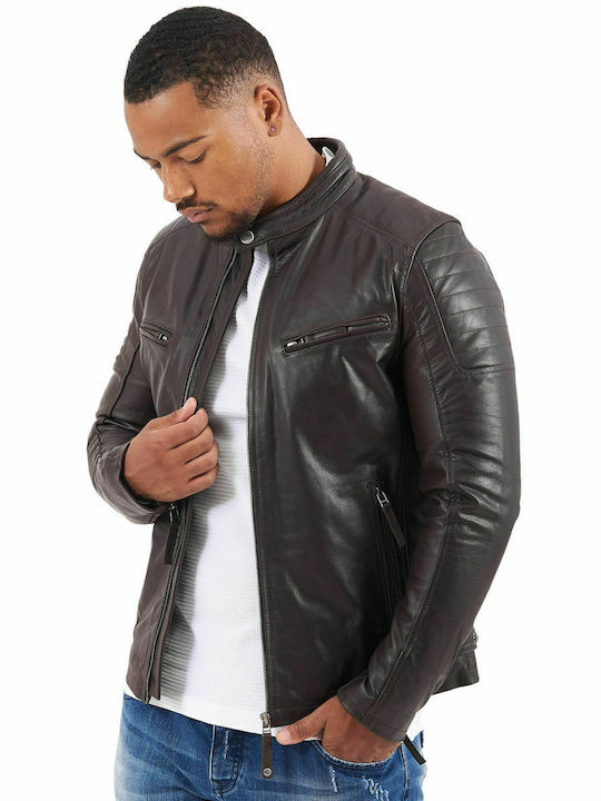 DELTA BUFFALO BROWN - AUTHENTIC MEN'S BROWN LEATHER JACKET