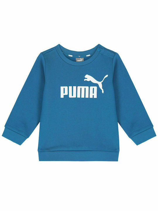 Puma Kinder Sweatpants Set - Jogginganzug Blau 2Stück Minicats Crew