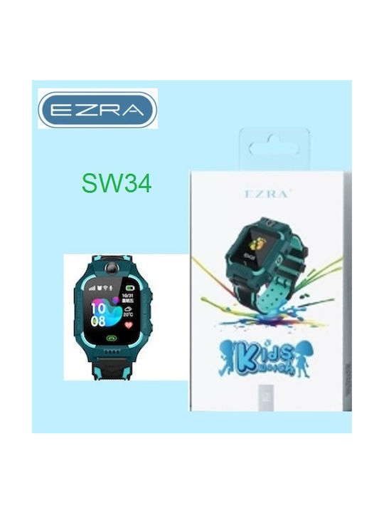 Ezra Παιδικό Smartwatch με Λουράκι από Καουτσούκ/Πλαστικό Πράσινο