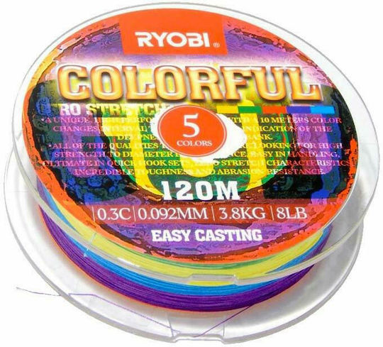 Ryobi Colorful Fishing Filament 120m / 0.203mm