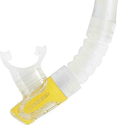 CressiSub Gamma Snorkel Yellow with Silicone Mouthpiece