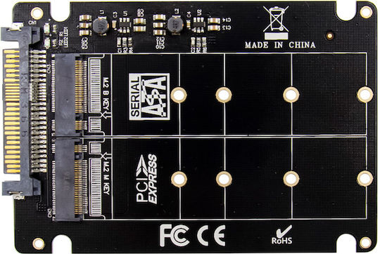 Powertech Expansion card U.2 2.5" to M.2 B & M NGFF Black (ST526)