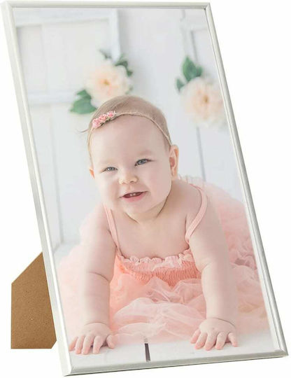 vidaXL Rama Foto Cu Ramă Argintie Din Lemn 20x30 vidaXL Rama Foto Cu Ramă Argintie Din Lemn 20x30
