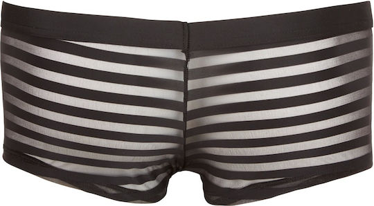 Svenjoyment Underwear Ανδρικό Sexy Boxer Semi-Transparent Pants Black