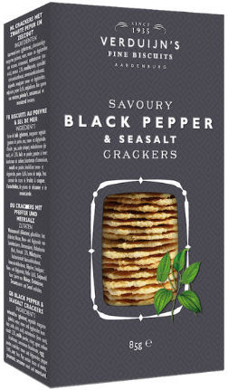 Verduijn's Crackers Black Pepper & Seasalt με Αλάτι 75gr