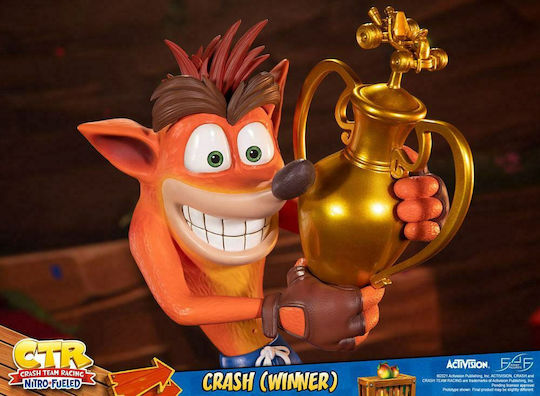 First 4 Figures Crash Bandicoot Crash Победител Racing Nitro Fueled Фигура 46см