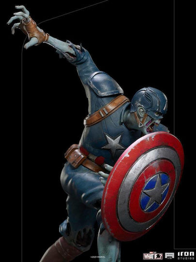 Iron Studios Marvel Captain America Zombie Ce-Ar Fi Dacă...? Figurină Înălțime 22cm Scară 1:10