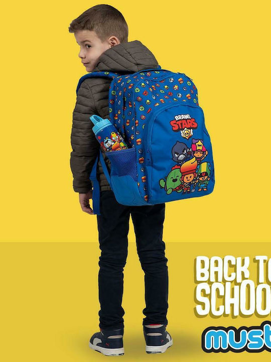 Diakakis Brawl Stars School Bag Backpack Elementary, Elementary in Blue color