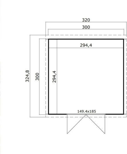 Дървена Къща Иокасти Екрю Д3хШ3хВ2.1м