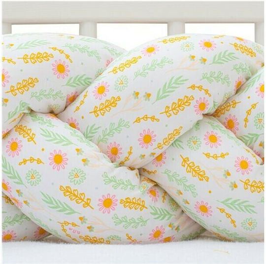 New Baby Harmony Crib Bumpers Braided Inside White 19x210cm