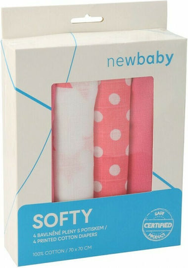 New Baby Scutece Roz 70x70εκ. 4buc