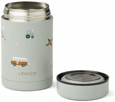 Liewood Baby Food Thermos Vehicles Stainless Steel Blue Mix 500ml