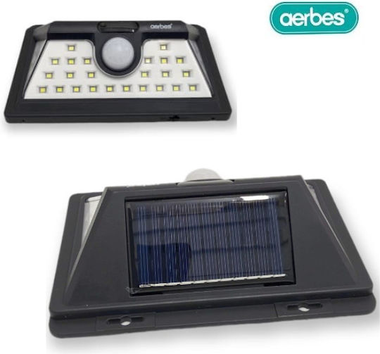 Aerbes AB-TA004 Wall Mounted Solar Light 30W 2700lm Cold White 6500K with Motion Sensor and Photocell IP65