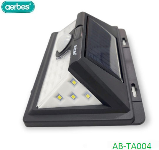 Aerbes AB-TA004 Wall Mounted Solar Light 30W 2700lm Cold White 6500K with Motion Sensor and Photocell IP65