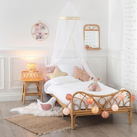Jolie Liberty Rattan Kinder Nachttisch Hölzernes Beiges 37x30x56cm