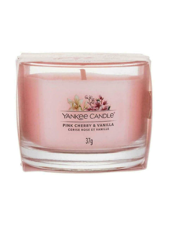 Yankee Candle Scented Candle Jar with Scent Pink Cherry & Vanilla Pink 37gr 1pcs