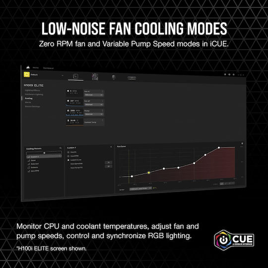Corsair iCUE H115i RGB Elite Water Cooling AIO CPU With 2 Fans 140mm