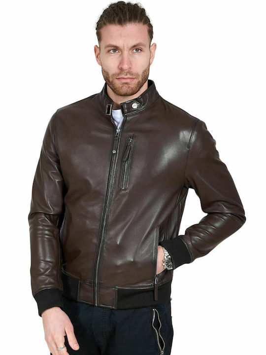 ECHO SHEEP BROWN - AUTHENTIC MEN'S BROWN LEATHER JACKET